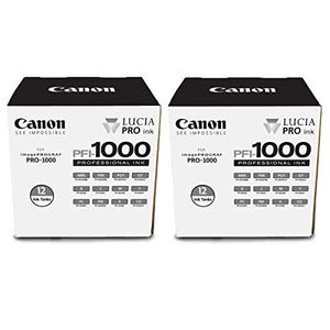 Canon 2 Pack PFI-1000 12 Ink Lucia PRO Pack for imagePROGRAF PRO-1000