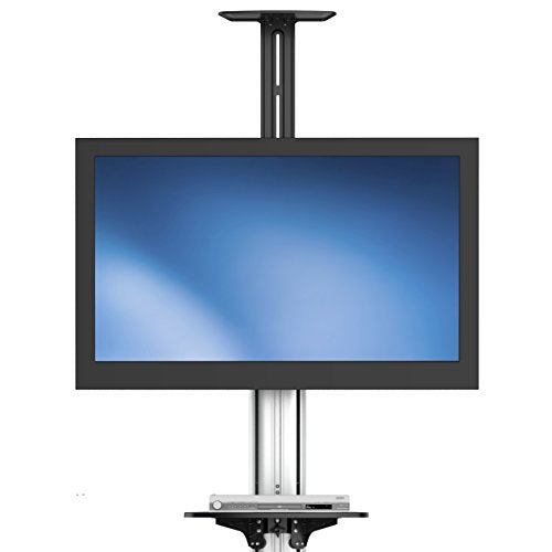 StarTech.com Heavy Duty Rolling Portable TV Cart Stand with Wheels - 32 to 75 inch - Adjustable Rotating Mobile Flat Panel Screen Mount (STNDMTV70)