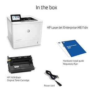 HP LaserJet Enterprise M611dn Monochrome Duplex Printer (7PS84A)