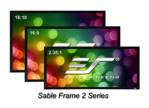 Elite Screens Sable Frame 2 Series, 135-inch Diagonal 16:9, Active 3D 4K Ultra HD Ready Fixed Frame Home Theater Projection Projector Screen, ER135WH2