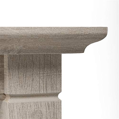Bush Furniture KWS014WG Key West 60W L Shaped Desk with Lateral File Cabinet in Washed Gray