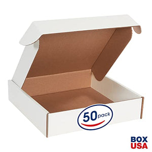 BOX USA BMFL13133 Deluxe Literature Mailers, 13" x 13" x 3", White (Pack of 50)