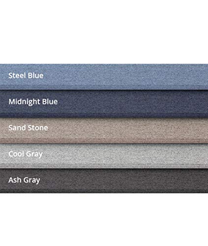 S Stand Up Desk Store Clamp-on Acoustic Desk Divider Privacy Panel (Cool Gray, 47.25" x 23.6")