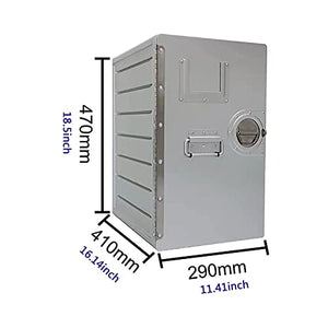 QSJY Aviation Aluminum File Cabinet with Rotating Door Lock (White, 4 Drawer, Stable Card Slot, Top Handle, Universal Wheel)