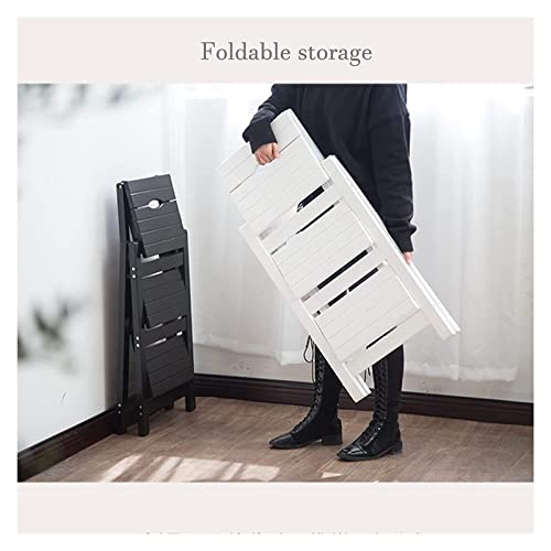 LUCEAE Folding Wooden Step Stool, 2 Steps Herringbone Ladder - Non-Slip Wide Tread, Portable Adult Chair