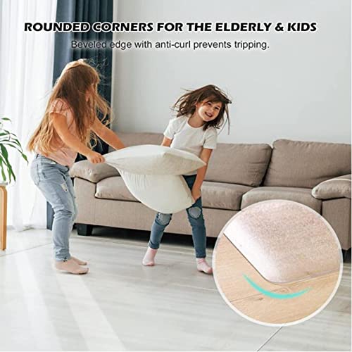 HOBBOY Clear Plastic Carpet Protector Roll Vinyl - Anti Slip Floor Mat Rug Runner - Heavy Duty Chair Guard Protection, 1.5mm Thickness (60/80/100/120/140cm wide)