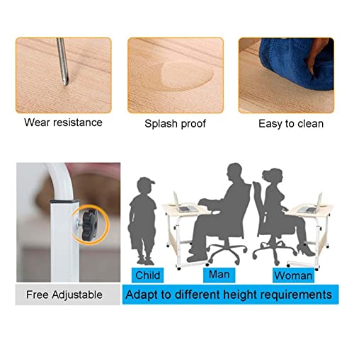 JKXWX Mobile Table Laptop Cart Rolling Desk Portable Caster Cart Blue