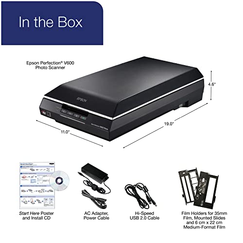 Epson Perfection V600 Flatbed Scanner - USB - 48-bit Color - 16-bit Grayscale