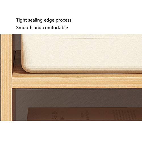 SUNESA Wood Book Cart Rolling Storage Organizer with Wheels - Gold, 2-Tier