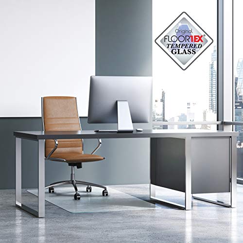 Cleartex Glaciermat, Reinforced Glass Executive Chair Mat for Hard Floors/Carpets, 40" x 53" (FC124053EG)