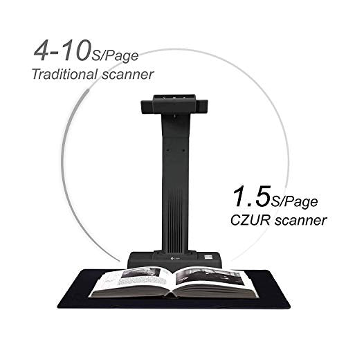 CZUR Book & Document Scanner with Smart OCR for Mac and Windows (ET16PG)