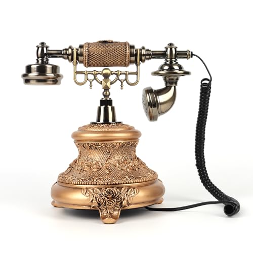 Anxciyr Luxury Retro Audio Guest Book Wedding Phone - Golden Copper