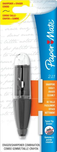 Paper Mate 2-in-1 Pencil Sharpener/Eraser, Assorted Colors (1791203)