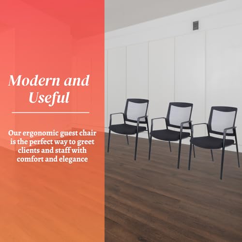 GM Seating Ever Guest Chair - Mesh Back Stacking Chairs (Pack of 6)