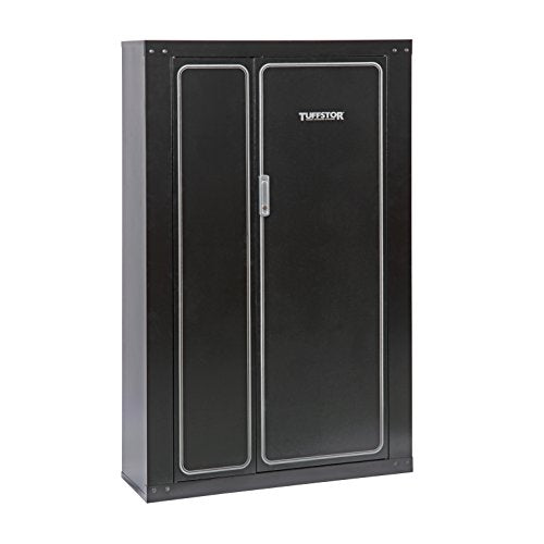 American Furniture Classics Gun Security Cabinet 16 Gun Metal Security Cabinet with Two Doors & 3 Pt. Locking System