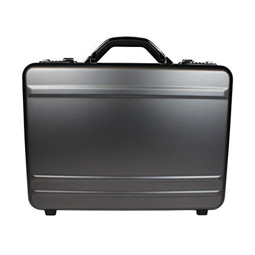 World Traveler European-Style Gun Metal Aluminum Laptop Attache Case Briefcase, Silver, One Size