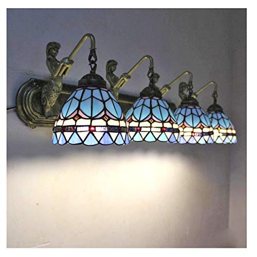 Tuersuer Bright Lights at Night European Double Head Wall lamp Color Glass Aisle Bathroom Mirror Headlight Wall lamp