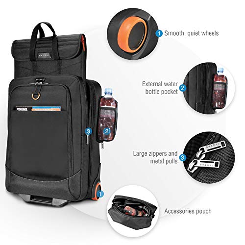 EVERKI Wheeled 420 Carry-on 18.4-Inch Gaming or Workstation Laptop Trolley, Business Professional, Gamer (EKB420)