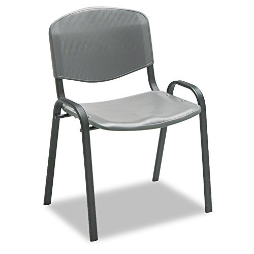 Safco Stacking Chairs Charcoal/Black Frame 4/Carton