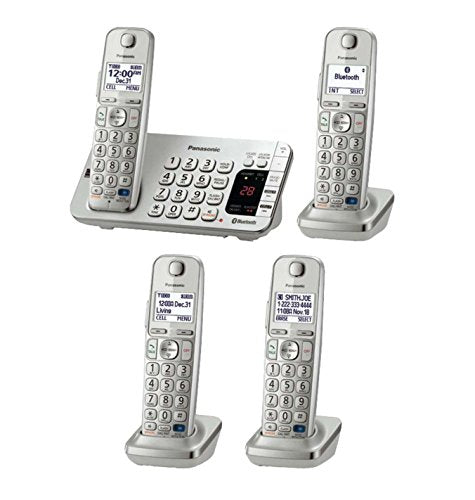 Panasonic KX-TGE274S Link2Cell Bluetooth Cordless Phone - Silver