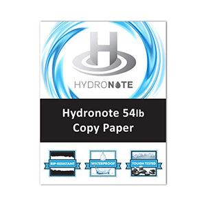 Hydronote Blank Copy Paper, Waterproof and Rip-Resistant, 8.5" x 11", 1000 Sheets