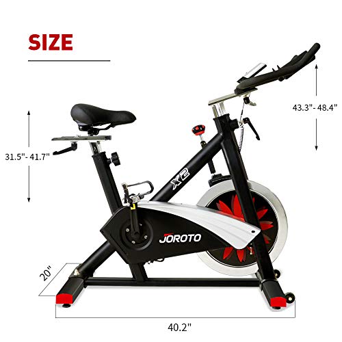 JOROTO Belt Drive Indoor Cycling Bike with Magnetic Resistance Exercise Bikes Stationary ( 300 Lbs Weight Capacity ) (Updated)