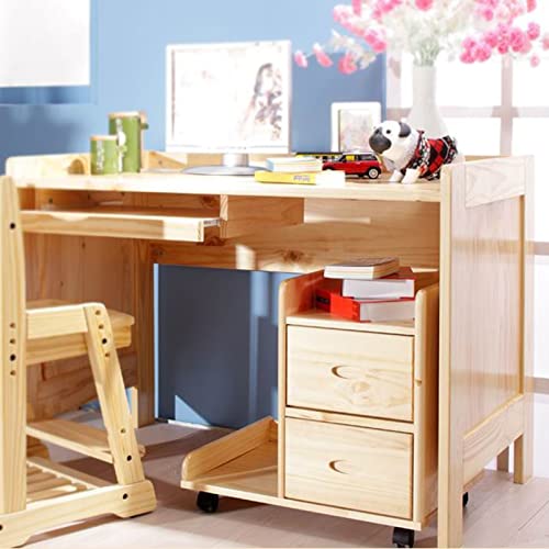 LOVULIFE Computer Tower Stand Solid Wood Multi-functional Host Bracket CPU Stand Cart
