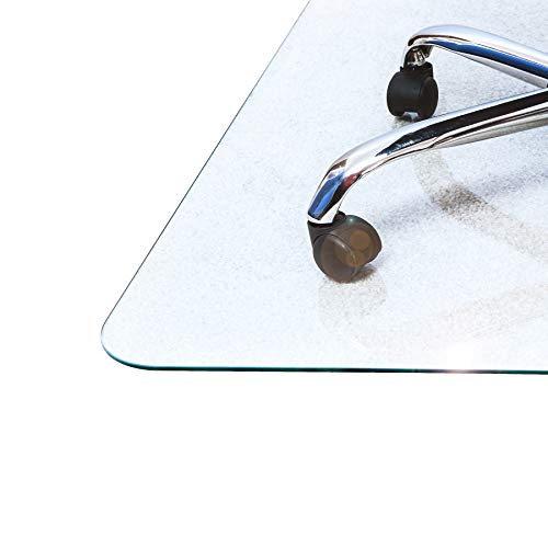 Cleartex Glaciermat, Reinforced Glass Executive Chair Mat for Hard Floors/Carpets, 40" x 53" (FC124053EG)