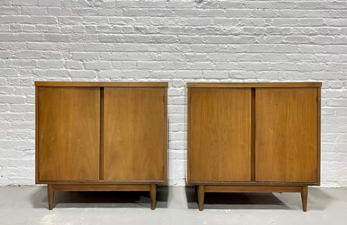 Lschool Mid Century Modern Walnut Jr. CREDENZAS/Sideboards, Pair