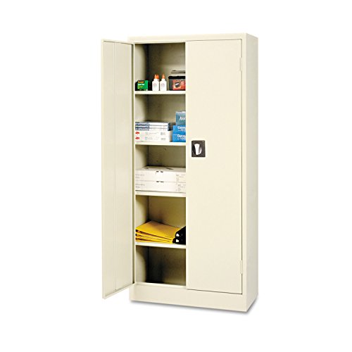 Alera ALECM6615PY Space Saver Storage Cabinet, Four Shelves, 30w x 15d x 66h, Putty