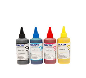 Textile Ink (CMYK) White Textile Ink,Cleaning Liquid Textile White Ink Fixing Agent for DTG Flatbed Printer Print on t-Shirt