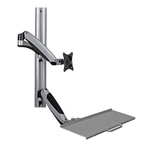 Tripp Lite Wall-Mount for Sit-Stand Desktop Workstation Standing Desk, Single Display w/ Thin Client Mount, for 13 to 27 in. Monitors (WWSS1327RWTC)