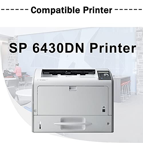 2 Pack 407507 SP 6430 Toner Cartridge Black Compatible Replacement for Ricoh SP 6430DN Printer Cartridge