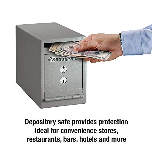 SentrySafe UC-025K Depository Safe, 0.23 cu ft (small), Grey