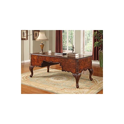 Best Master Furniture Carlisle Executive Traditional Office Desk - Walnut