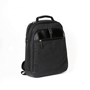 Boconi Bryant LTE City Leather 17" Laptop Backpack in Black