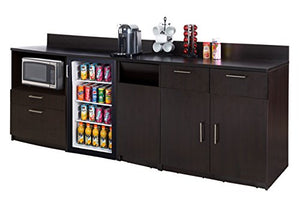 Coffee Kitchen Lunch Break Room Furniture Cabinets Fully Assembled Ready to Use 3pc Group Model 3295 Color Espresso - Instantly Create Your New Break Room!!! (Note: Purchase Includes Furniture ONLY).
