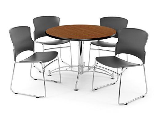 OFM PKG-BRK-10-0001 Breakroom Package, Cherry Table/Gray Chair