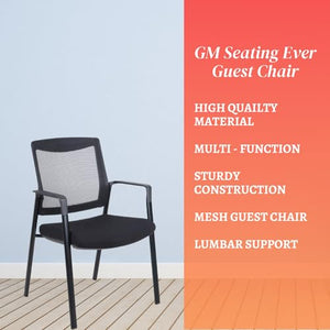 GM Seating Ever Guest Chair - Mesh Back Stacking Chairs (Pack of 6)