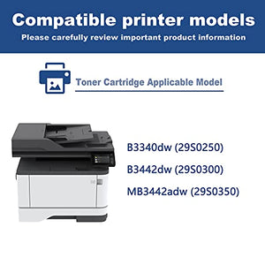 Compatible High Yield B341X00 Remanufactured B3340 High Yield Toner Cartridge Replacement for Lexmark B3340dw (29S0250) B3442dw (29S0300) MB3442adw (29S0350) Printer Ink Cartridge (2 Pack, Black)