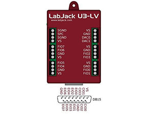 U3-LV USB DAQ Device with 16 Flexible I/O for Analog 0-2.4V and Digital Data Acquisition of Sensors, Relay Control, Automation and Timers