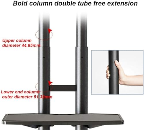 NSIBAN Rolling TV Cart Stand for 32-65 Inch TVs