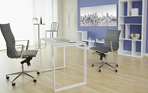 Eurø Style Reid Abstract Shelving Unit or Media Stand, White High Gloss Lacquer