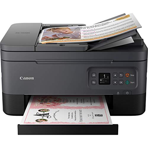 Canon PIXMA TR 7000 Series All-in-One Color Wireless Bluetooth Inkjet Printer - Black - Print Copy Scan - 13 ipm, 4800x1200 dpi, Borderless Auto 2-Sided Printing, 35-Sheet ADF - BROAGE Printer Cable