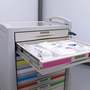 DiaMedical USA Premium Pediatric Crash Cart - Lightweight Steel Frame, Locking Drawers, Braking Casters