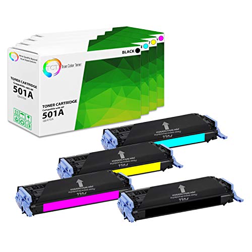 TCT Premium Compatible Toner Cartridge Replacement for HP 501A 502A Q6470A Q6471A Q6472A Q6473A Works with HP Color Laserjet 3600 3600N 3600DN Printers (Black, Cyan, Magenta, Yellow) - 4 Pack