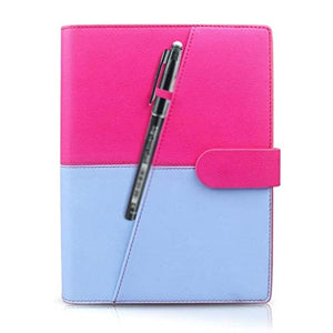 WFJDC Smart Erasable Notebook Leather Paper Reusable Wirebound Notebook Cloud Storage Flash Storage Lined with Pen (Color : D, Size : A5)
