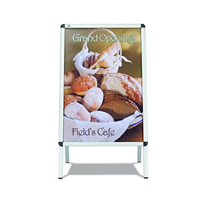 Quartet Improv A-Frame Double (2-Sided) Sign, 3 x 2 Feet, Indoor/Outdoor Use, Aluminum Frame (AF32)