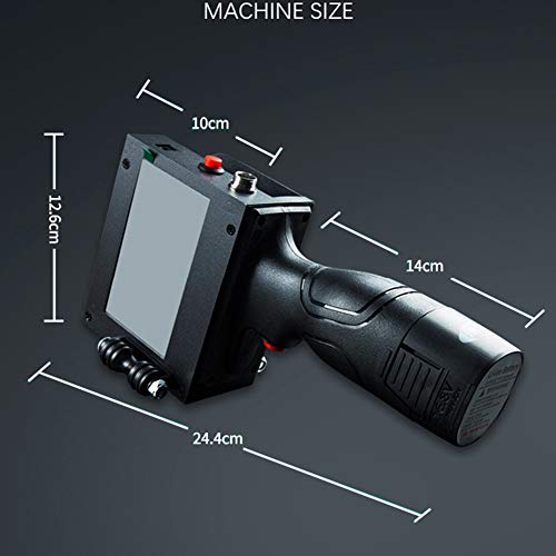 Portable Inkjet Code Printer HD - Label Printers Handheld Labelling Gun, Trademark Logo Barcode Graphic Date Coder Price Label Making Machine (Size : Machine)
