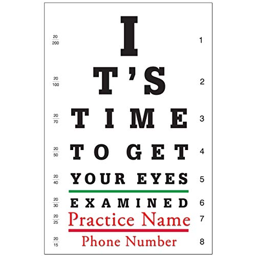 Appointment Reminder Postcards for Optometry & Optical. Customize Card Front and Back with Practice Information. 4"x6", Full-Color Front & Premium High Gloss UV Coating. Sturdy 16 Pt. stock. (5000)